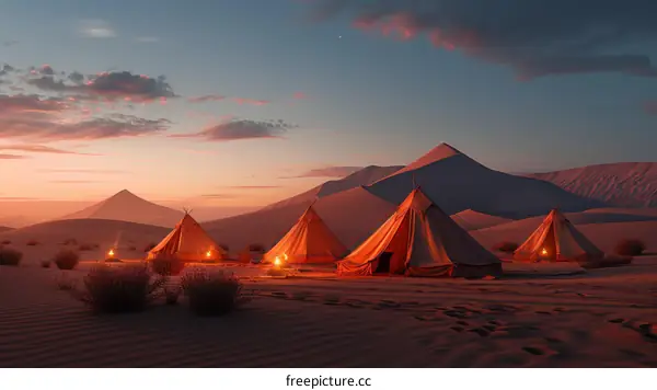 Camping in the Desert Under the Stars