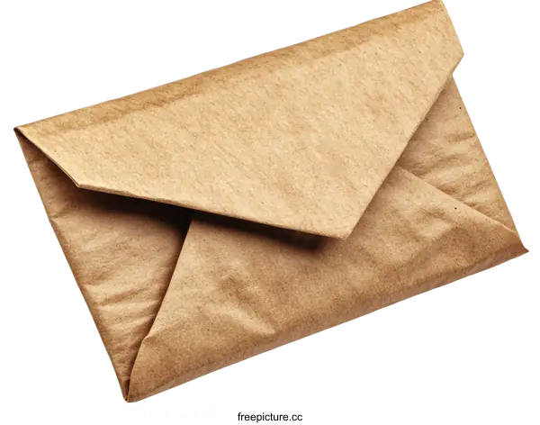 [Transparent Background PNG]Brown Kraft Paper Envelope Close-up