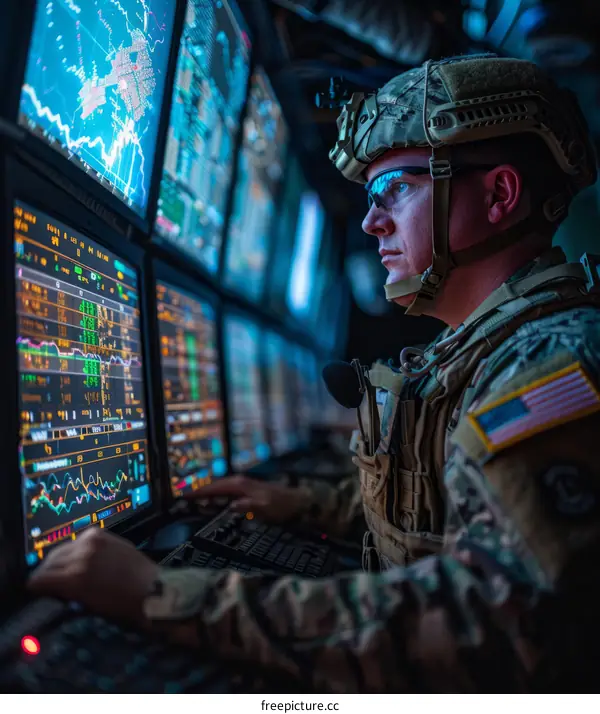 Soldier Monitoring Data in a Secure Command Center