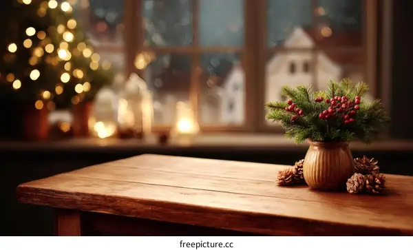 Christmas Festive Tabletop Display Background