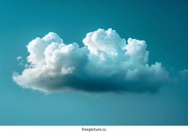 Majestic White Cumulus Cloud in the Blue Sky