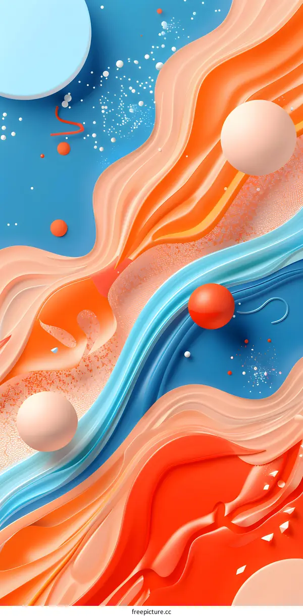 Abstract Colorful Liquid Shapes Background