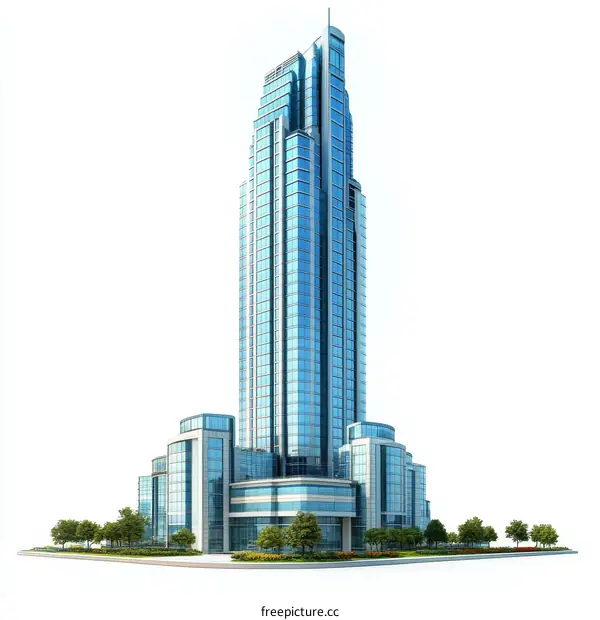 Modern Skyscraper Architectural Design Illustration