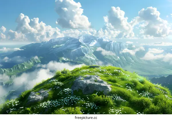 The mountain scenery is magnificent