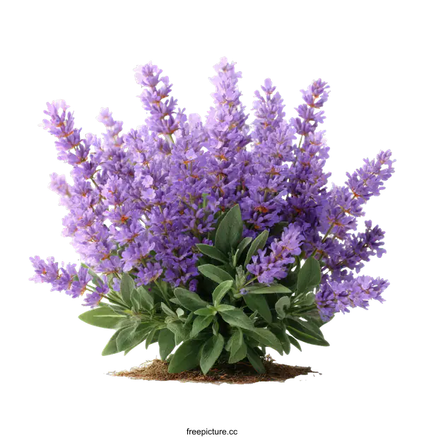 [Transparent Background PNG]Beautiful Lavender Blossoms in a Potted Arrangement
