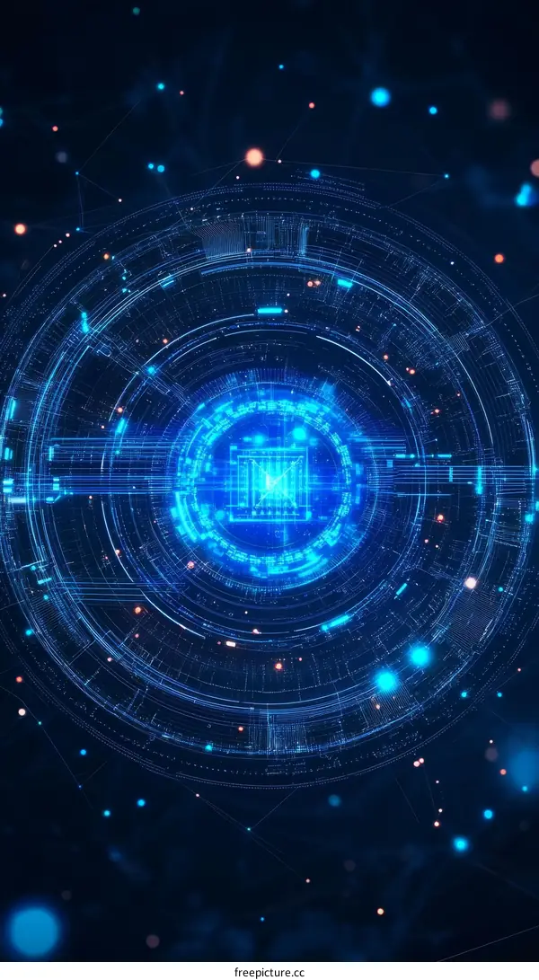 Abstract Digital Technology Futuristic Design