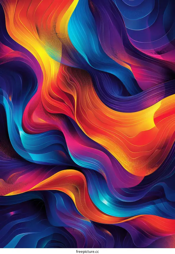 Colorful Wavy Wallpaper