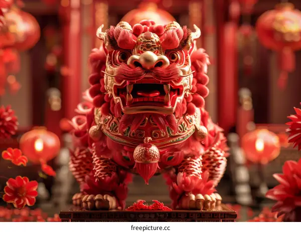 Chinese lion dance