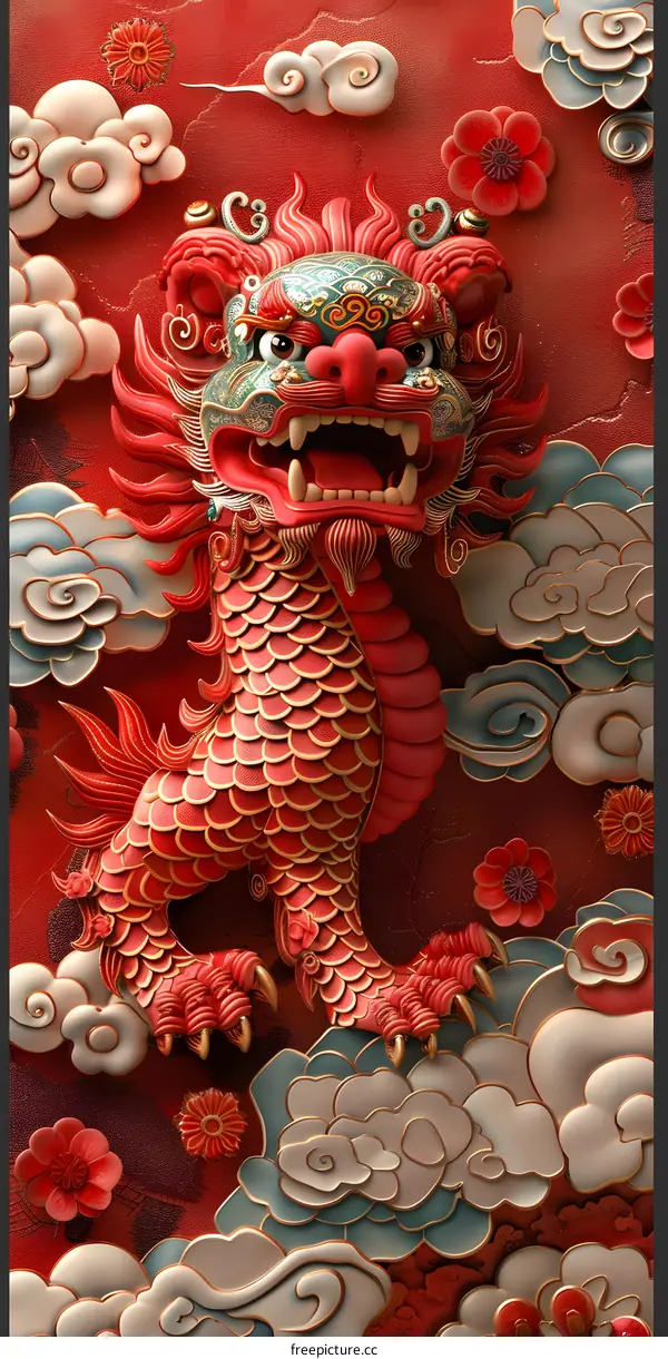 Chinese new year lion dance