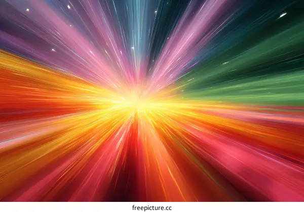 Abstract Colorful Radial Burst Illustration