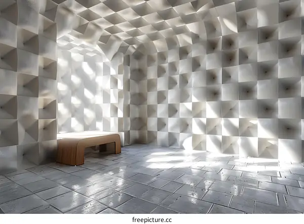 Stunning and Modern Interior Space with Light and Shadow Effects