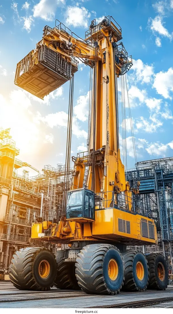 Massive Industrial Crane in Action