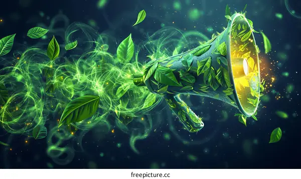 Green energy promotion and awareness concept