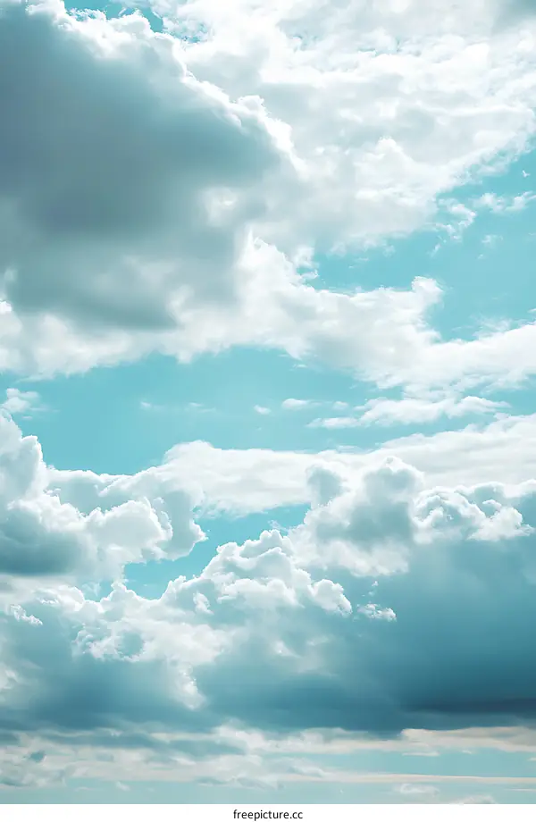 Blue Sky with White Clouds Background