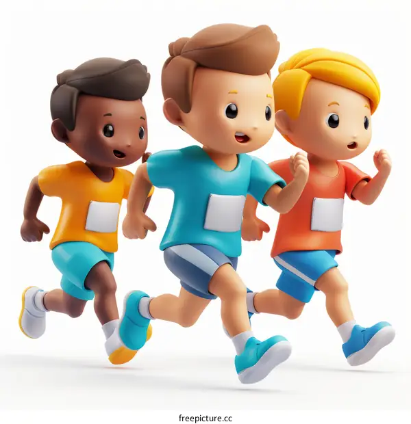 Children in a Running Race