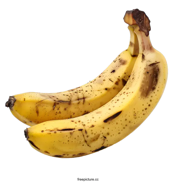 [Transparent Background PNG]two ripe bananas