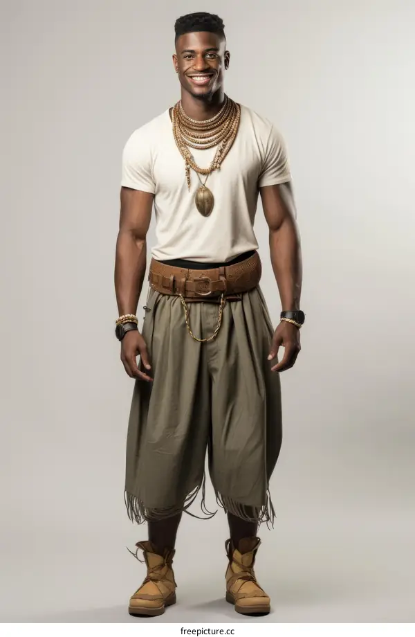 Studio portrait of a young African man