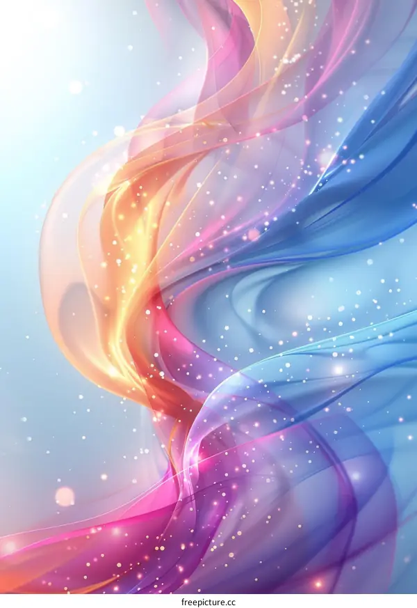 Multicolored Flowing Liquid-Like Abstract Background