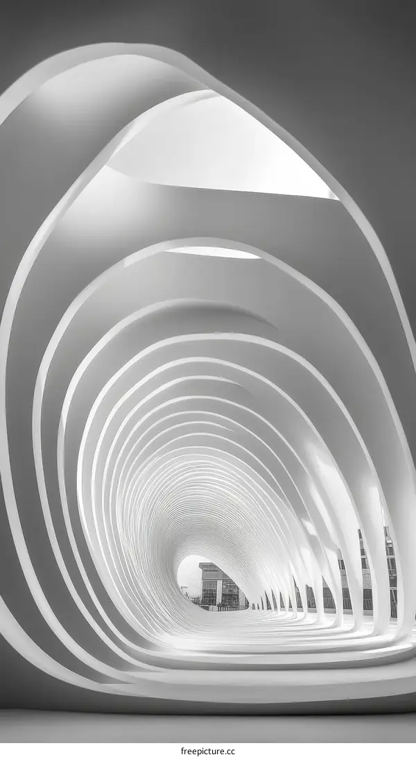 Abstract Architecture White Archways