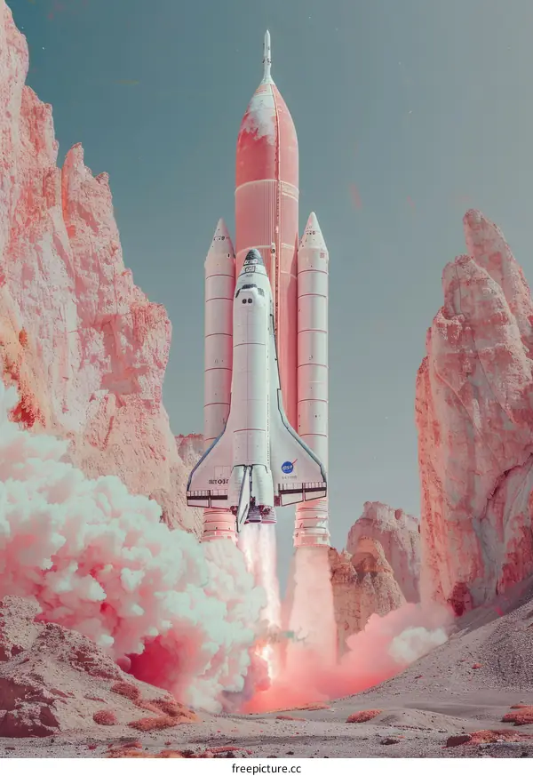 Space Shuttle Atlantis launching from Kennedy Space Center