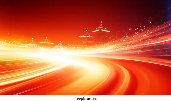 Dynamic Chinese Architecture Abstract Background