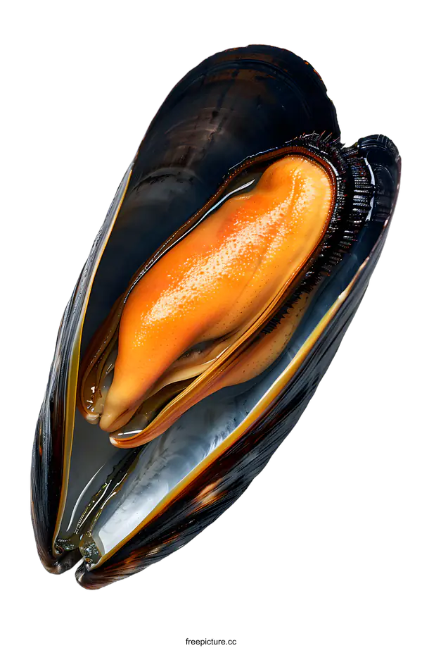 [Transparent Background PNG]Open Mussel on White Background