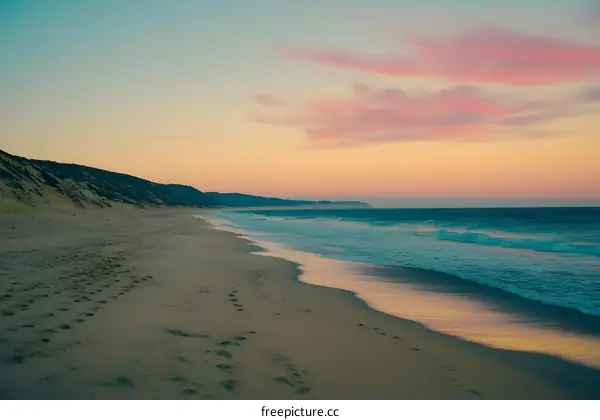 Pink Sunset over Ocean Beach