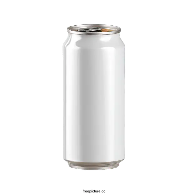 [Transparent Background PNG]Blank White Aluminum Can Mockup