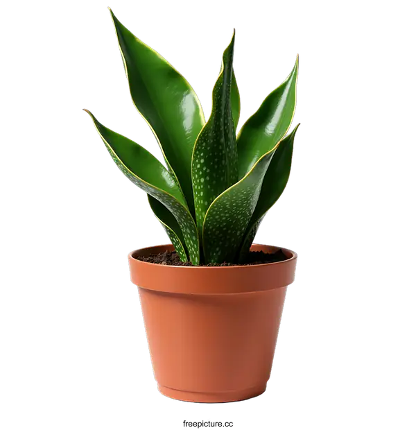 [Transparent Background PNG]Potted plant with vibrant green leaves