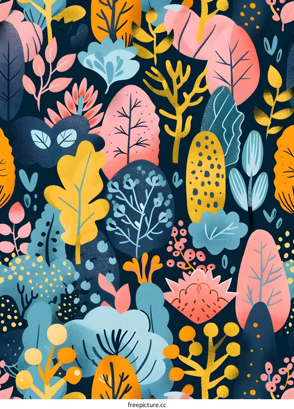 Colorful Abstract Floral Pattern Design