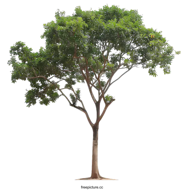 [Transparent Background PNG]Isolated Green Tree with White Background