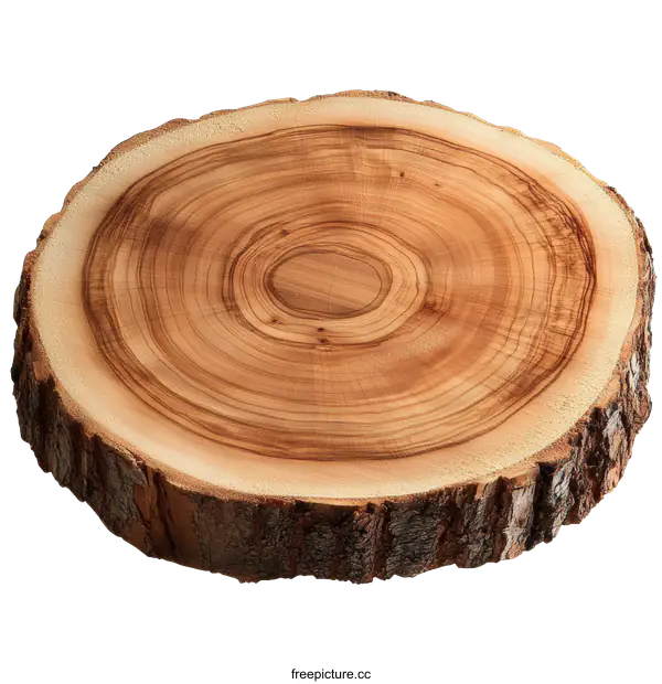[Transparent Background PNG]Natural Wooden Slice Tableware Cutting Board