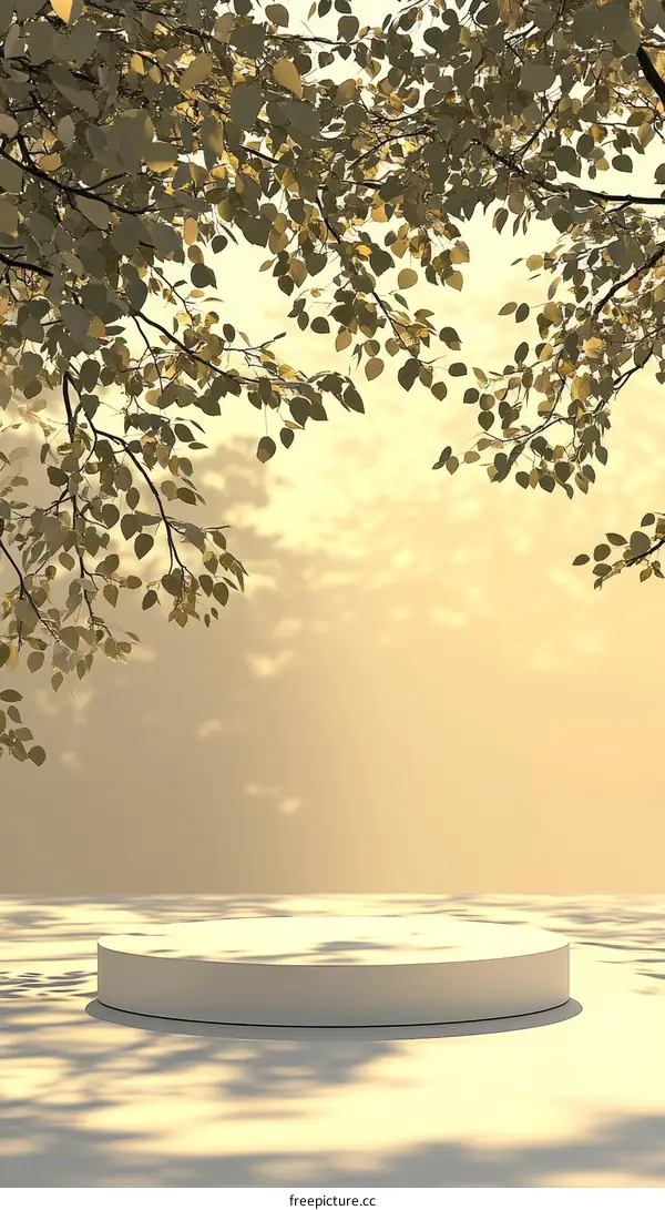 Empty White Pedestal in Natural Light