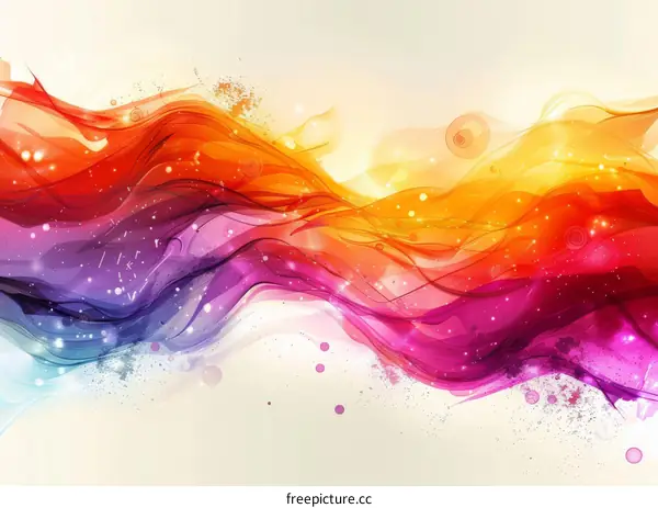 Colorful Abstract Background with Flowing Lines