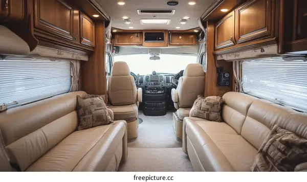 Luxury Motorhome Interior Living Area
