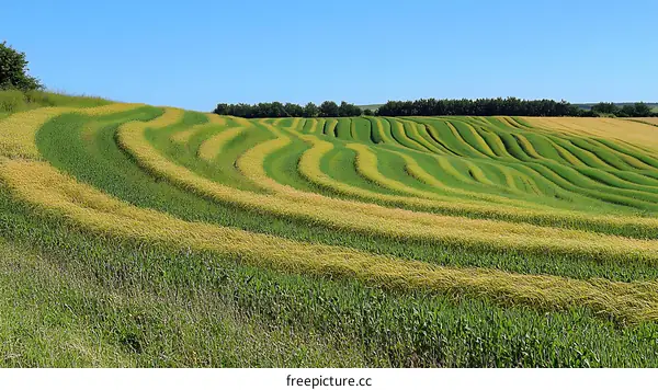 A Beautiful Agricultural Landscape of Terraced Fields