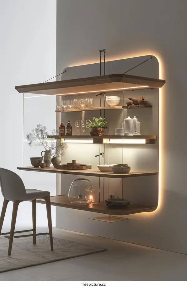 Modern Minimalist Kitchen Bar Counter Design