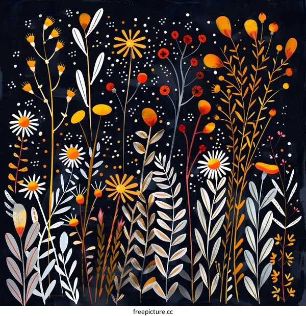 Colorful Flower Pattern Illustration