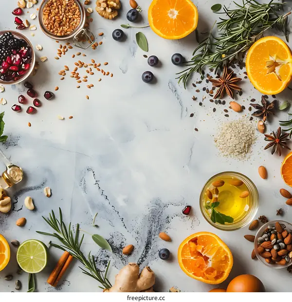 Healthy Food Ingredients Layout With Copy Space