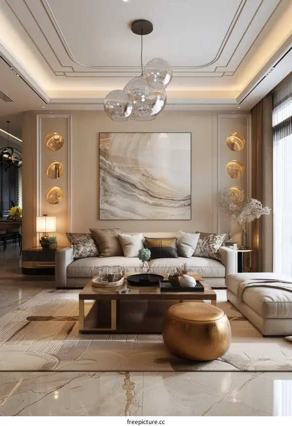 Modern Luxurious Living Room Design