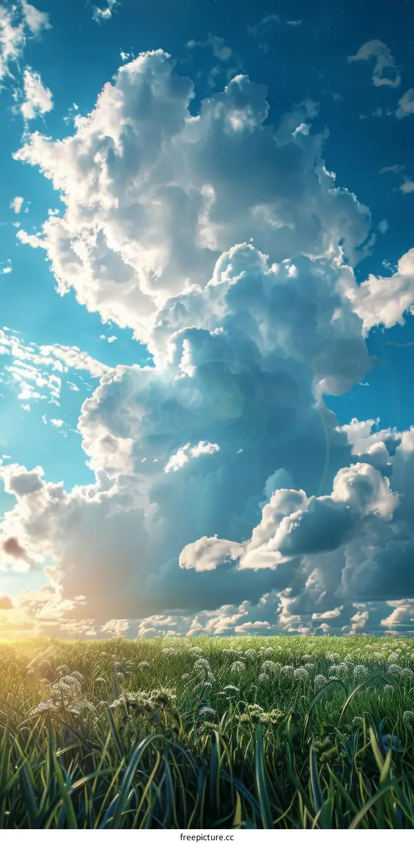Cumulus Clouds over the Prairie