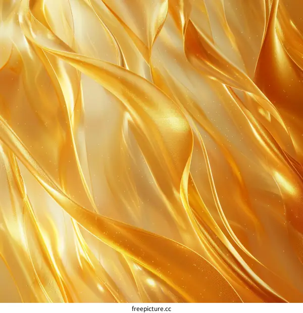 Golden Abstract Waves of Light