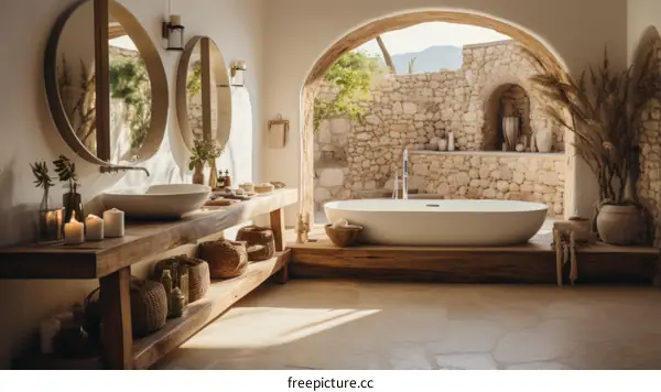 Bathroom With a View of the Desert
