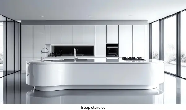 Modern Minimalist White Kitchen Design