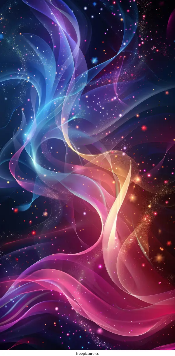 Abstract Colorful Cosmic Galaxy