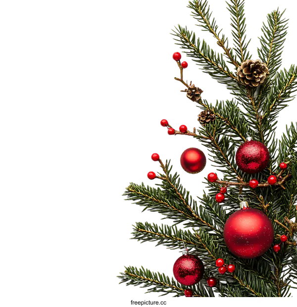 [Transparent Background PNG]Christmas Decorations on a Dark Background
