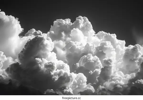 Black and White Photo of Dramatic and Ominous Clouds