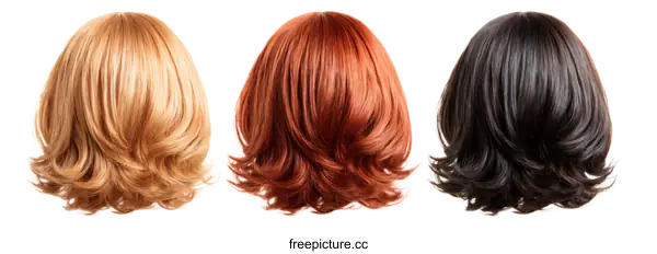 [Transparent Background PNG]Different Hair Colors Short Wigs
