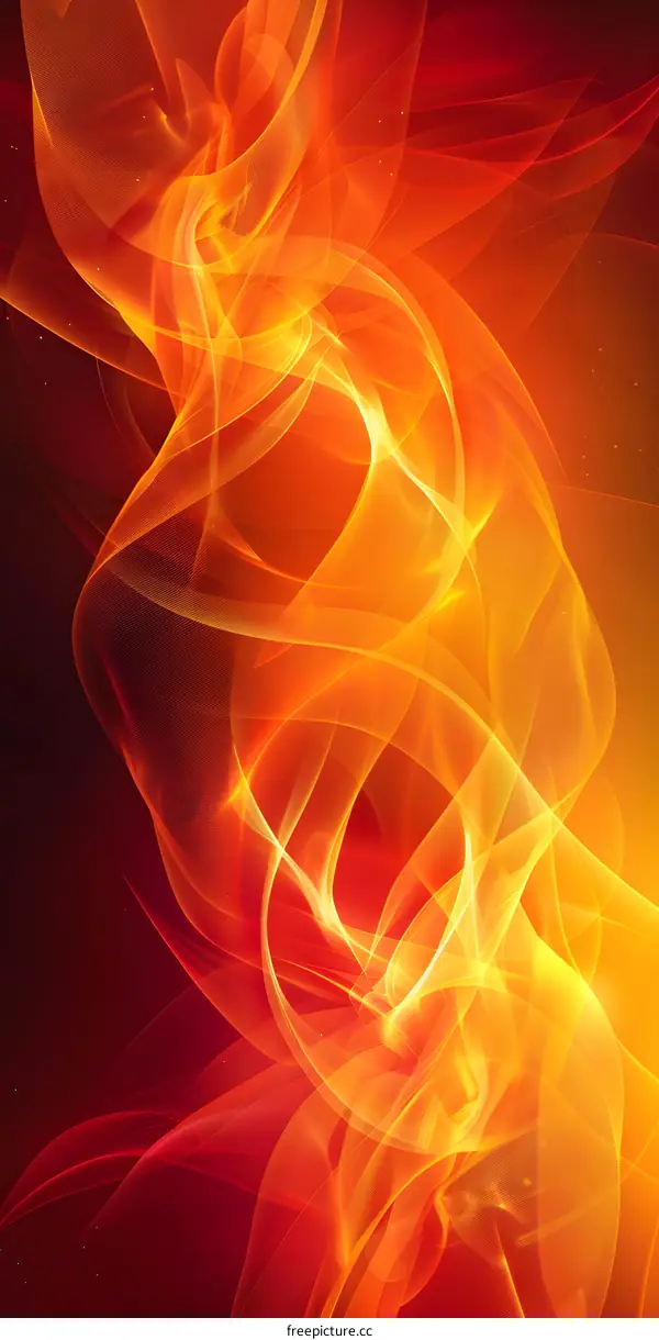 Abstract Swirling Red and Yellow Design