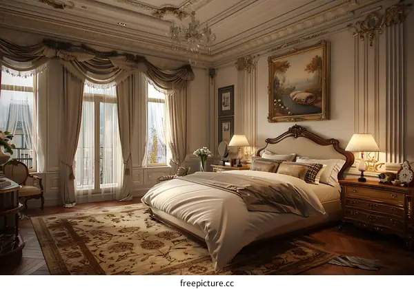 European-style luxury bedroom